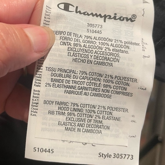 Champion Hooded Sweatshirt Juniors X-Small - Picture 5 of 5